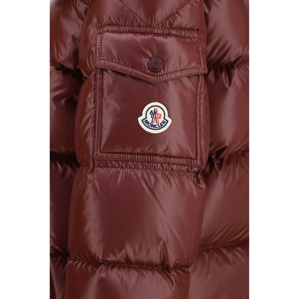 Moncler Bordeaux Goose Down Full-Length Jacket - Image 3