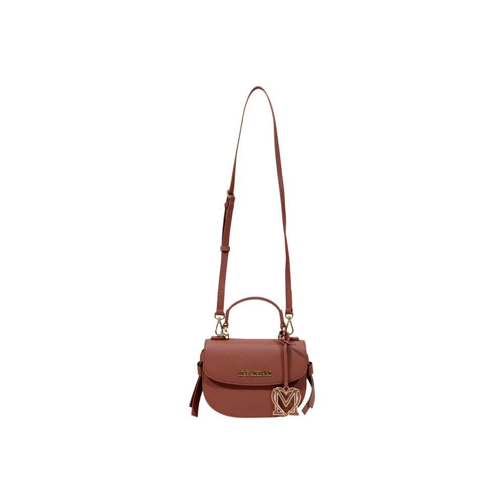 Love Moschino Brown Polyethylene Handbag - Image 4