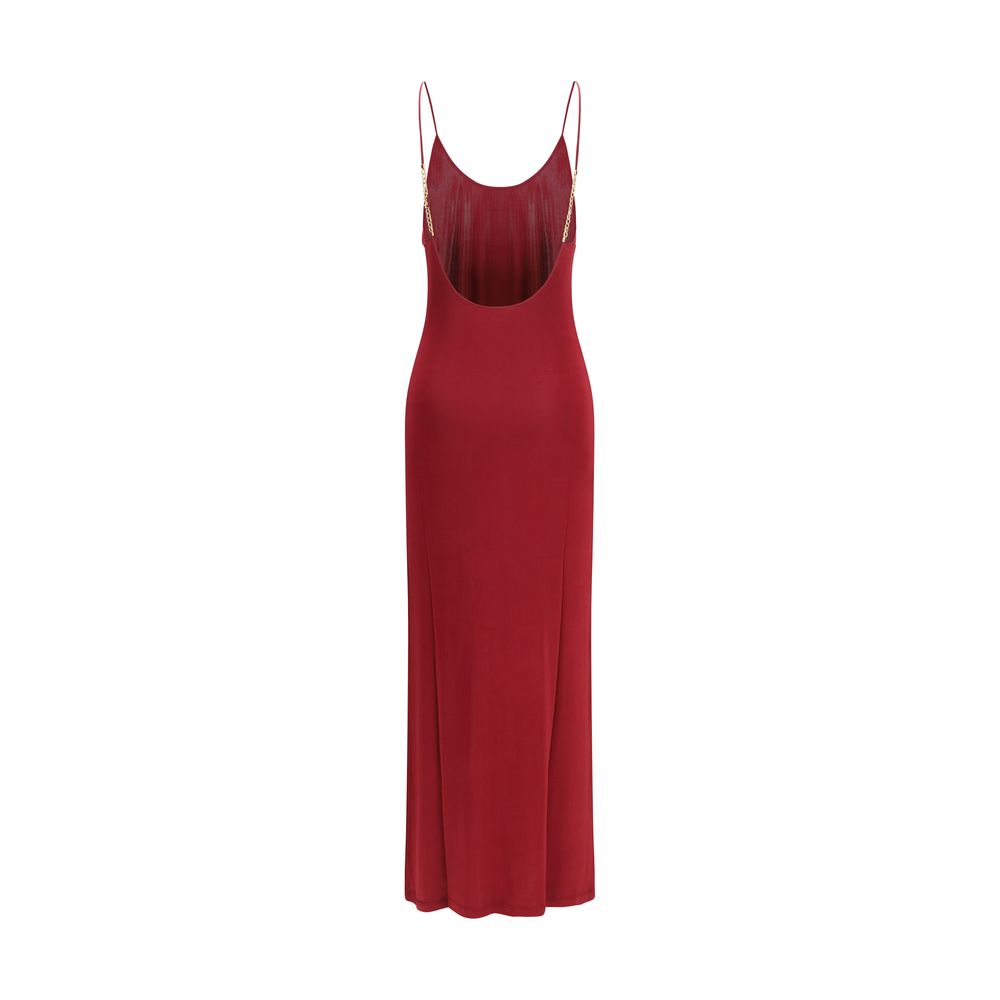 Saint Laurent Bordeaux Viscose Cocktail Dress - Image 2