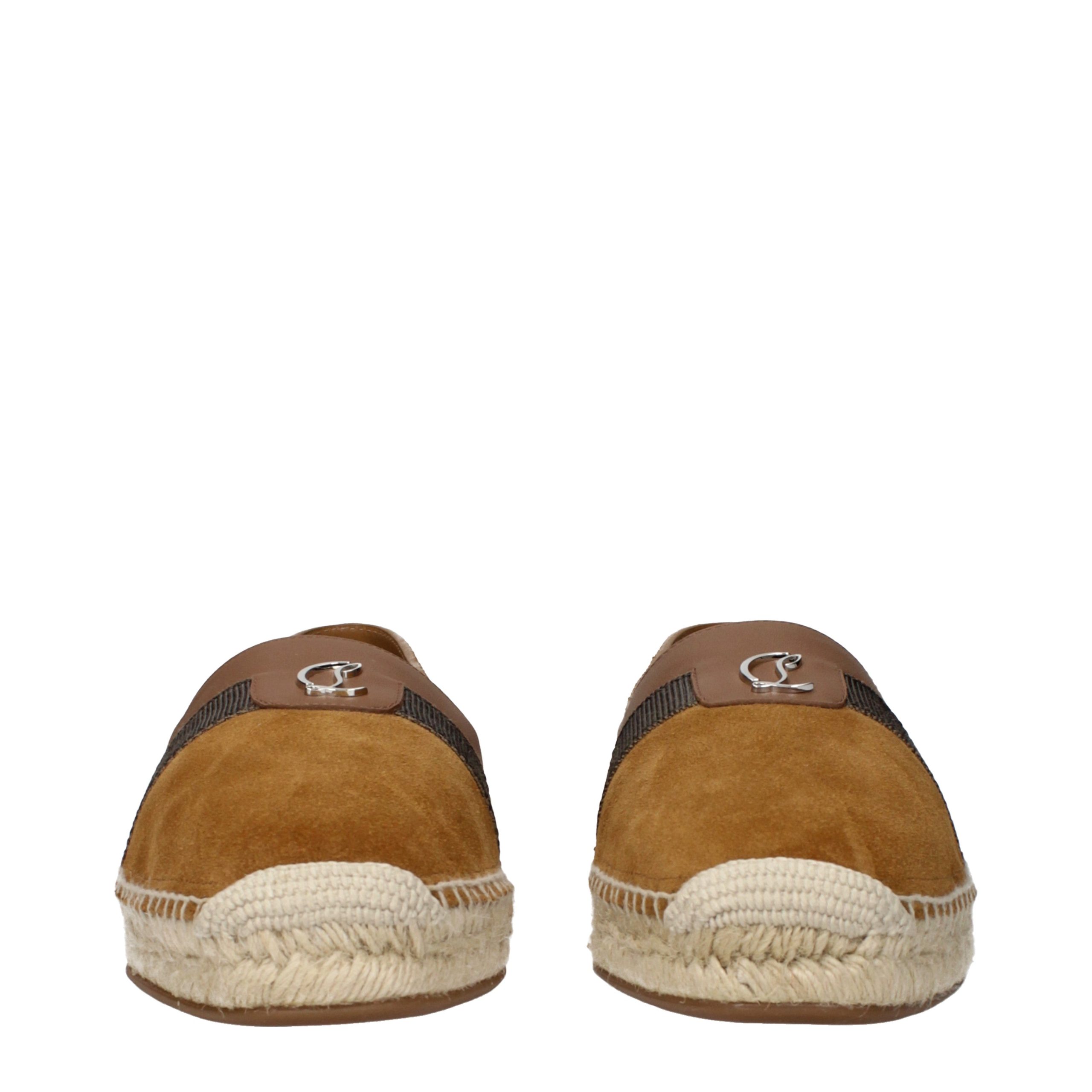 Christian Louboutin Brown Leather Espadrilles - Image 3