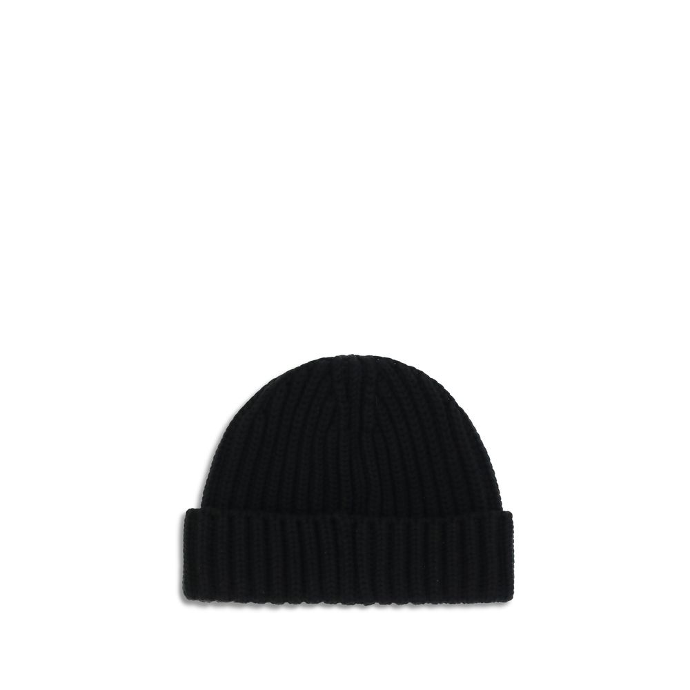 Prada Black Wool Oves Aries Beanie - Image 2