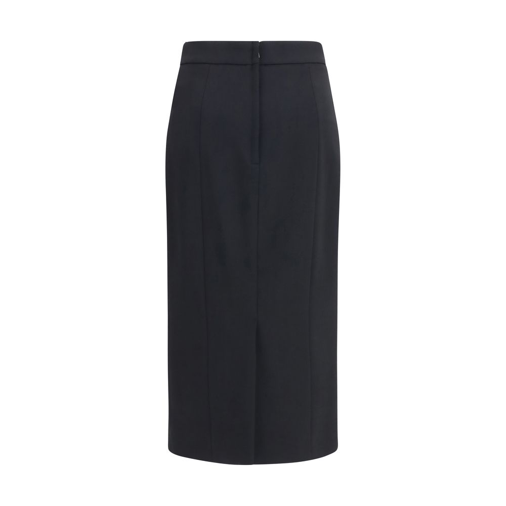 Dolce & Gabbana Black Wool Oves Aries Long Skirt - Image 2