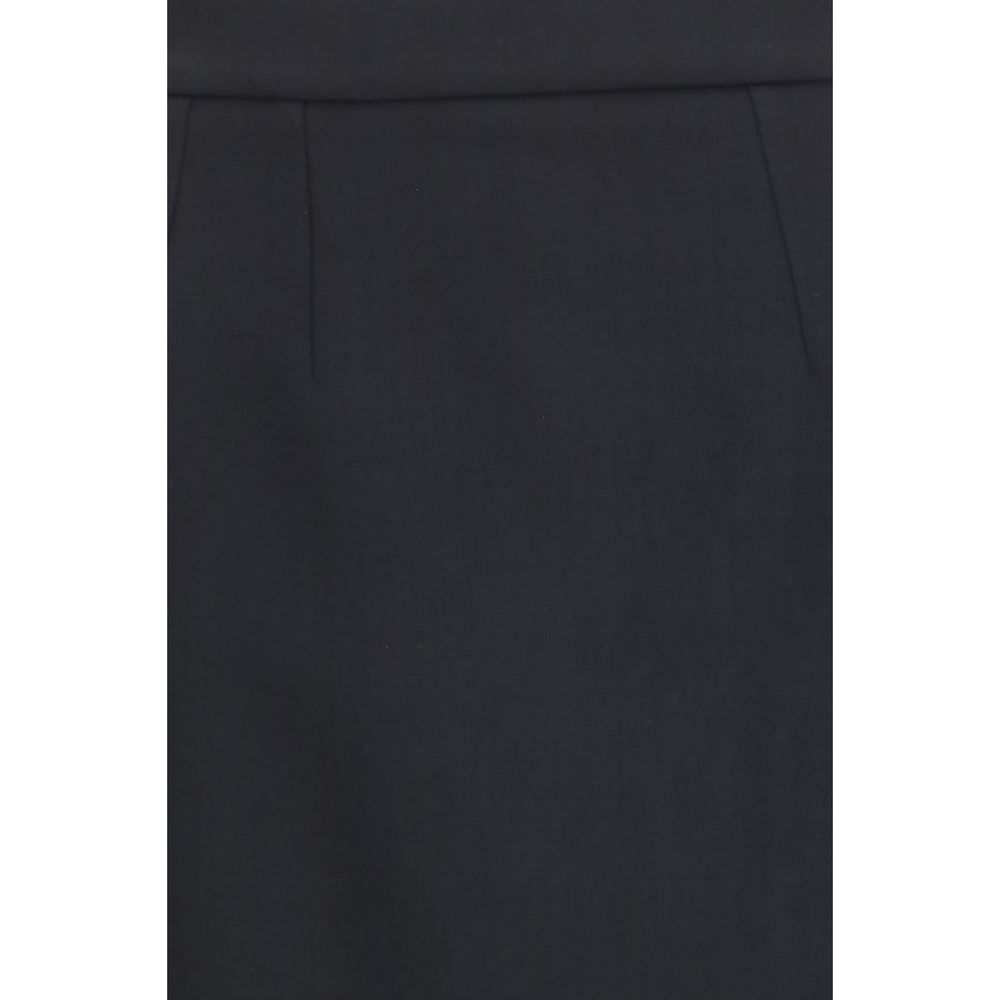Dolce & Gabbana Black Wool Oves Aries Long Skirt - Image 3