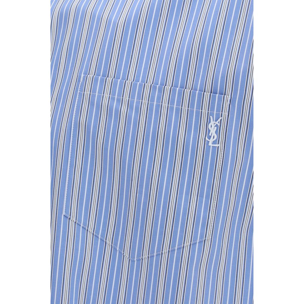 Saint Laurent Blue Cotton Pattern Shirt - Image 3