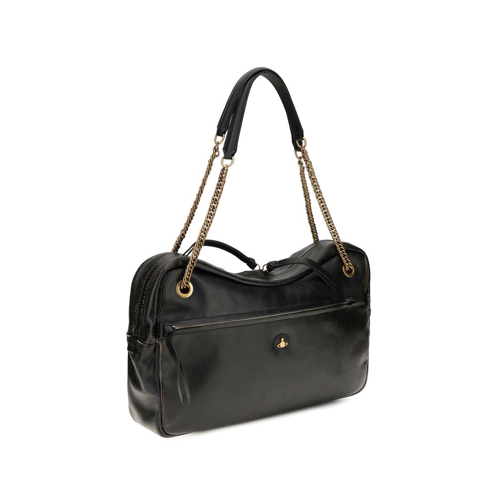 Vivienne Westwood Black Calf Leather Bos Taurus Shoulder Bag - Image 2