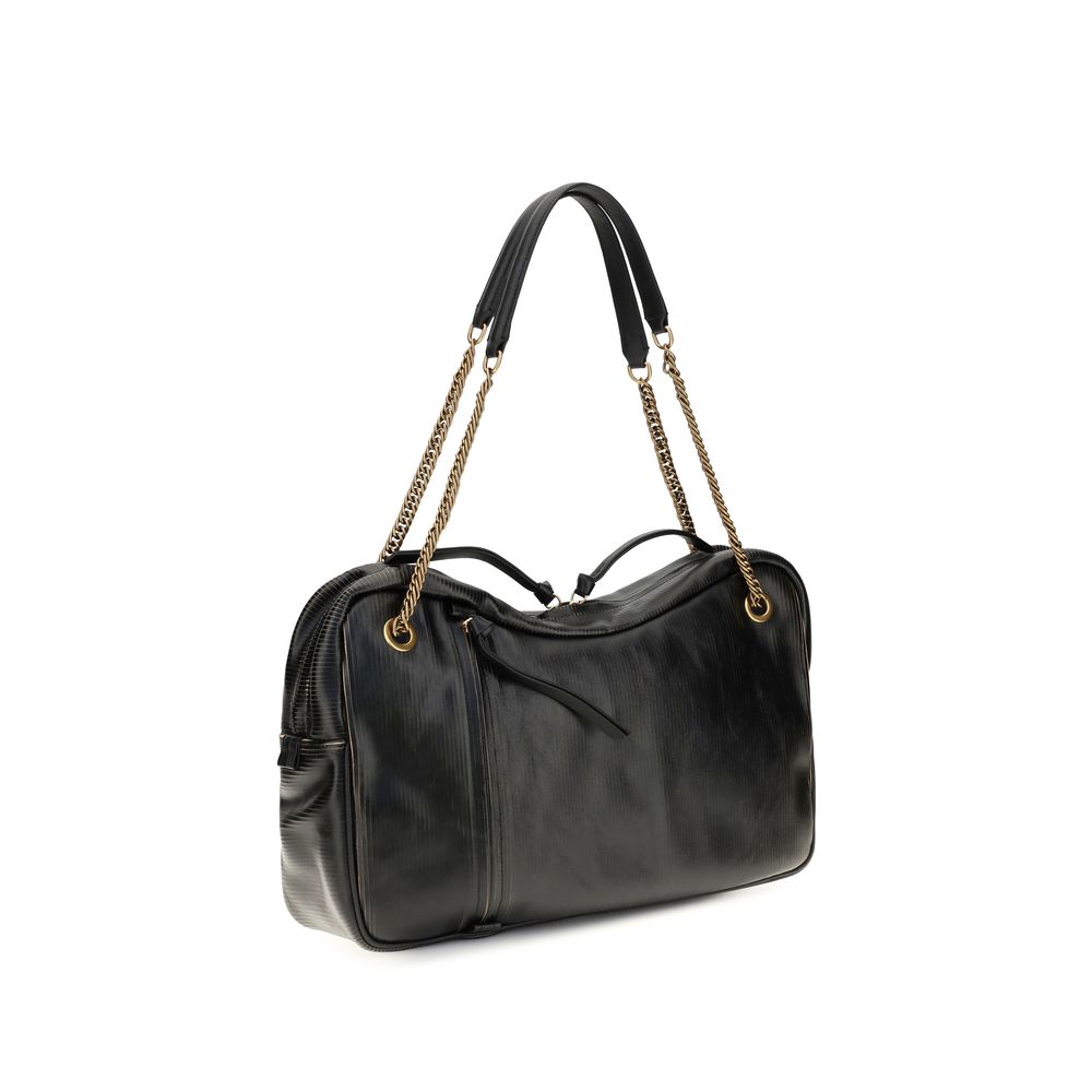 Vivienne Westwood Black Calf Leather Bos Taurus Shoulder Bag - Image 3