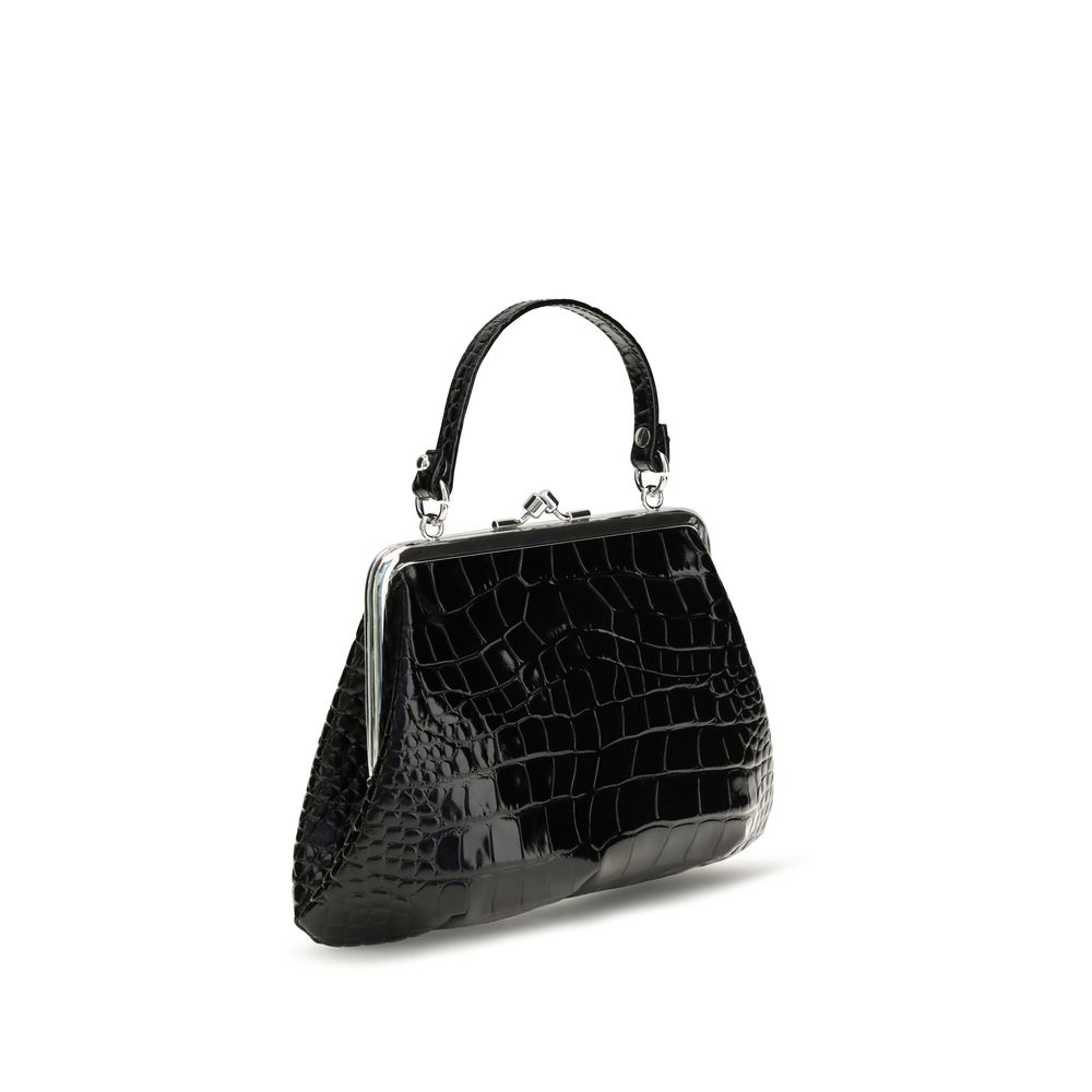 Vivienne Westwood Black Calf Leather Bos Taurus Handbag - Image 3