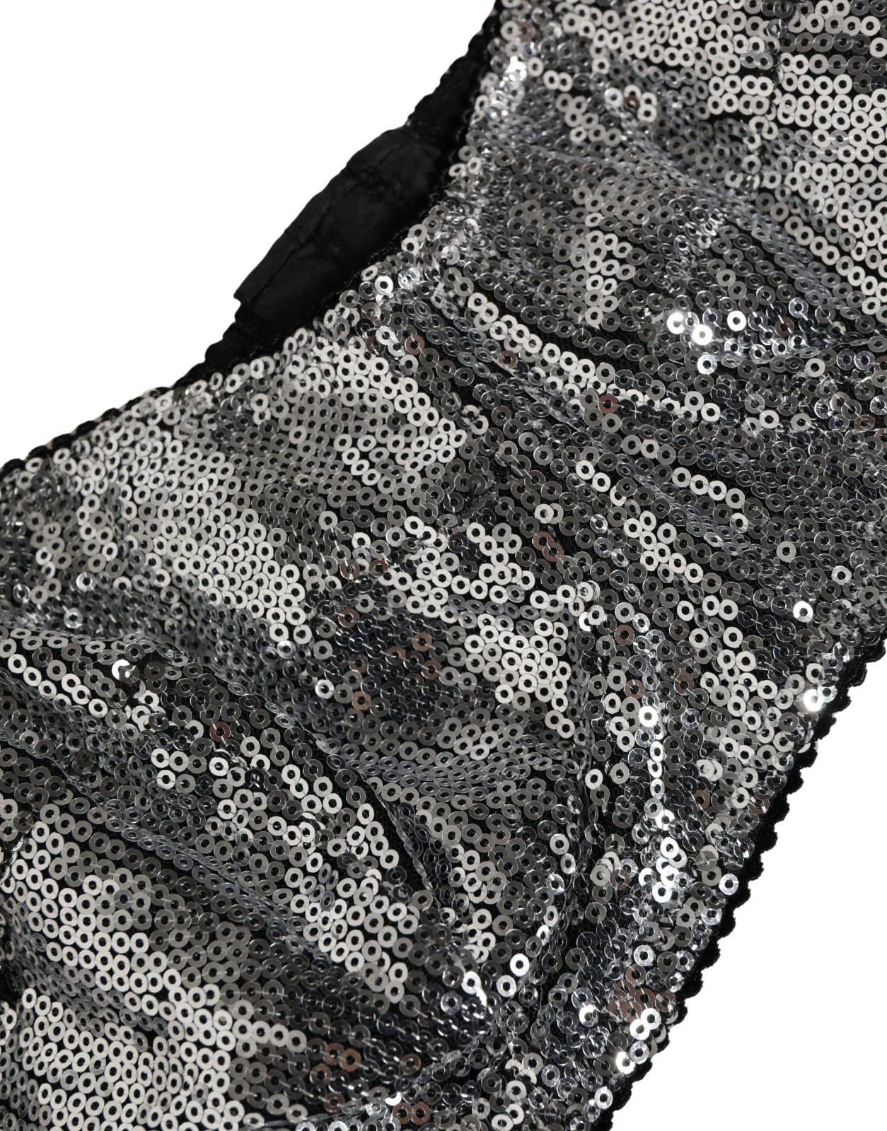 Dolce & Gabbana Silver Sequined Nyon Balconnet Bra Underwear - Image 4