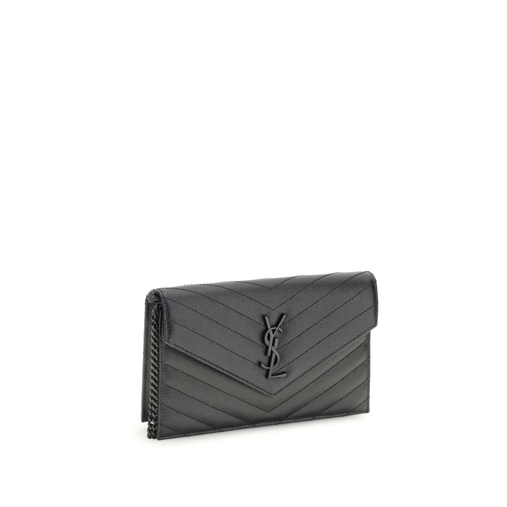 Saint Laurent Black Calf Leather Bos Taurus Wallet - Image 2
