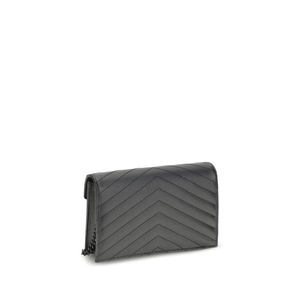 Saint Laurent Black Calf Leather Bos Taurus Wallet - Image 3