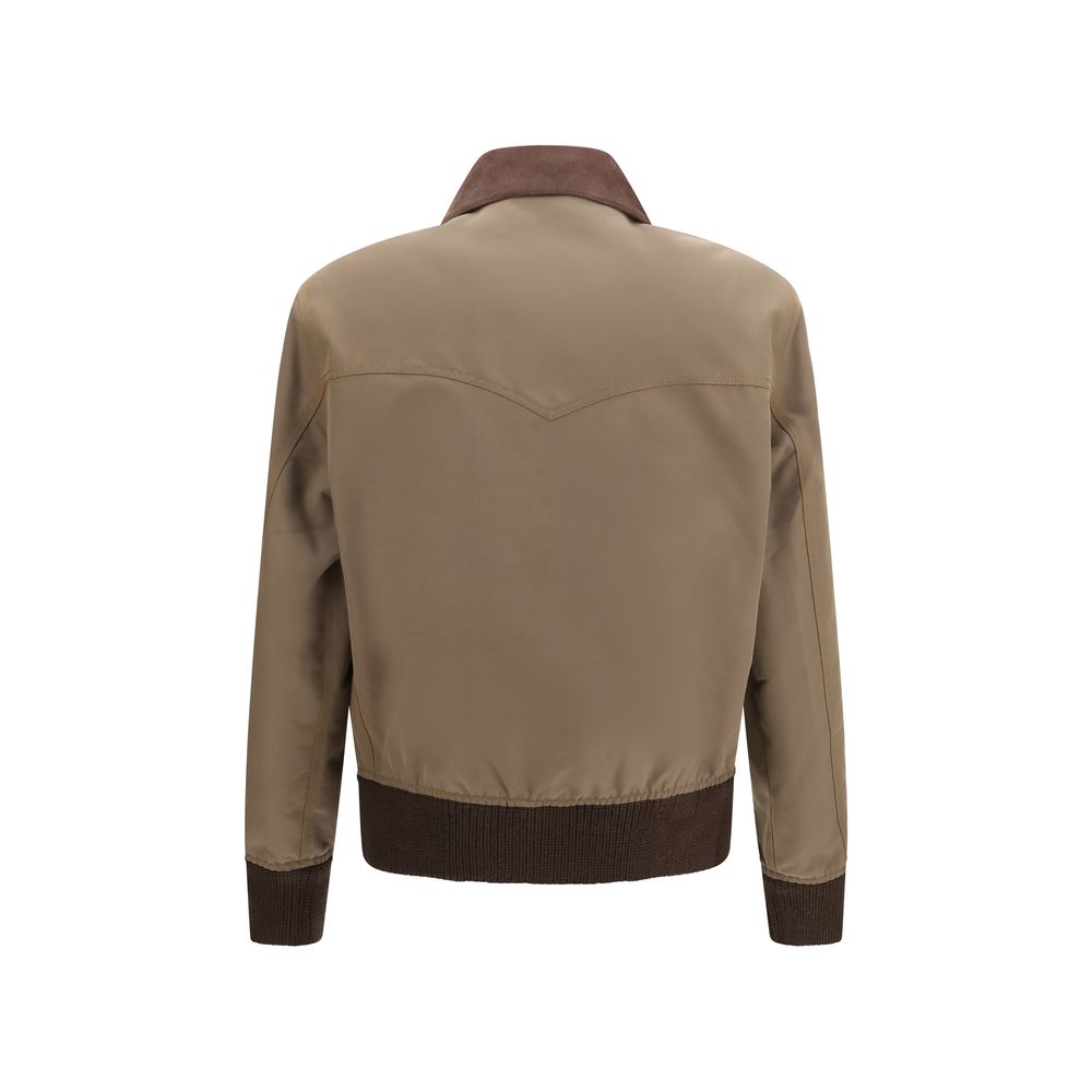 Prada Brown Cotton Full-Length Jacket - Image 2
