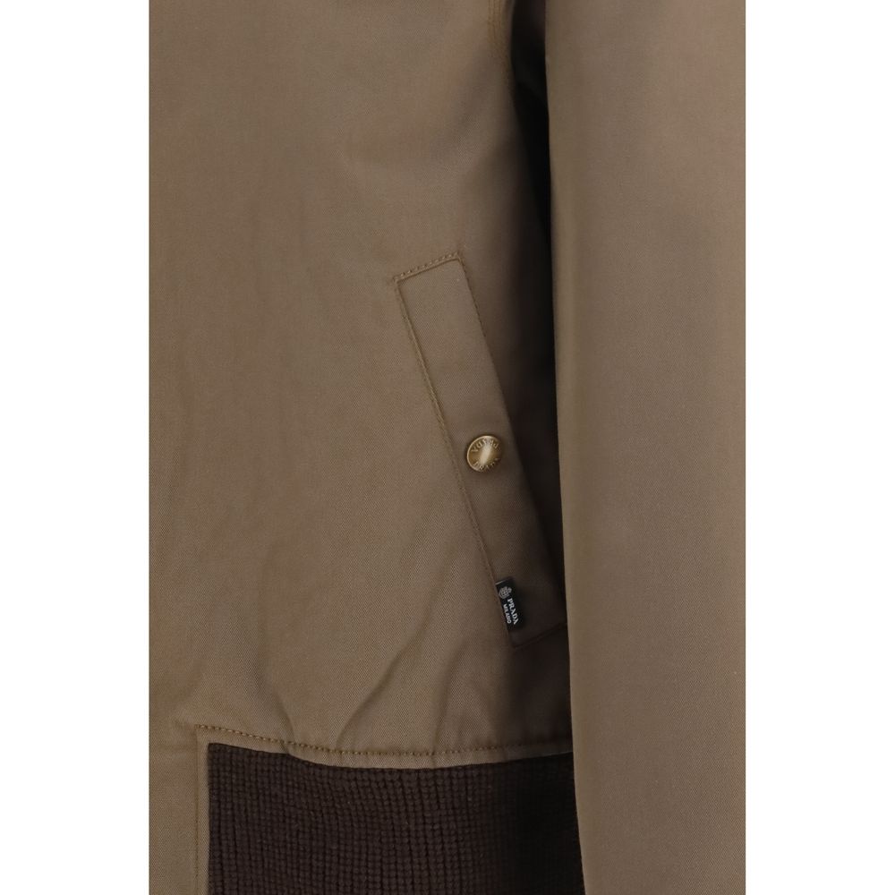 Prada Brown Cotton Full-Length Jacket - Image 3