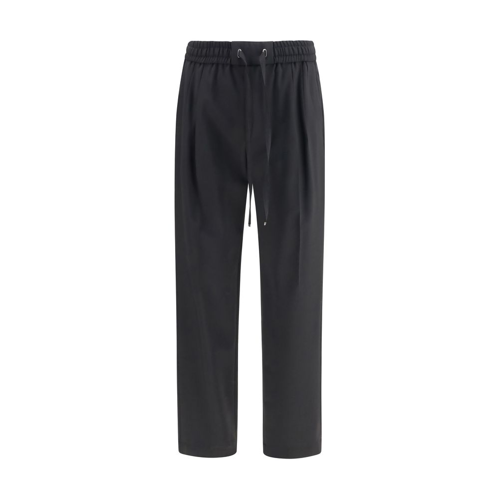 Dolce & Gabbana Black Wool Oves Aries Joggers (Workout Pants)