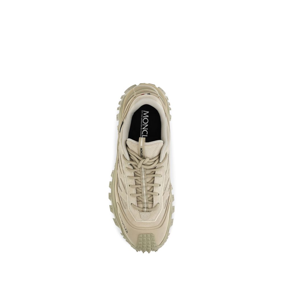 Moncler Beige Calf Leather Bos Taurus Athletic Sneakers - Image 4