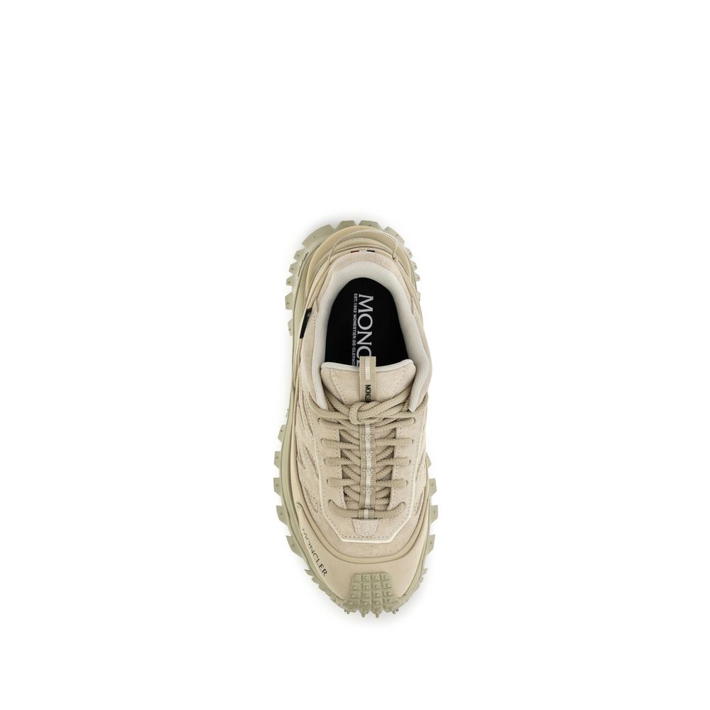 Moncler Beige Calf Leather Bos Taurus Athletic Sneakers - Image 4