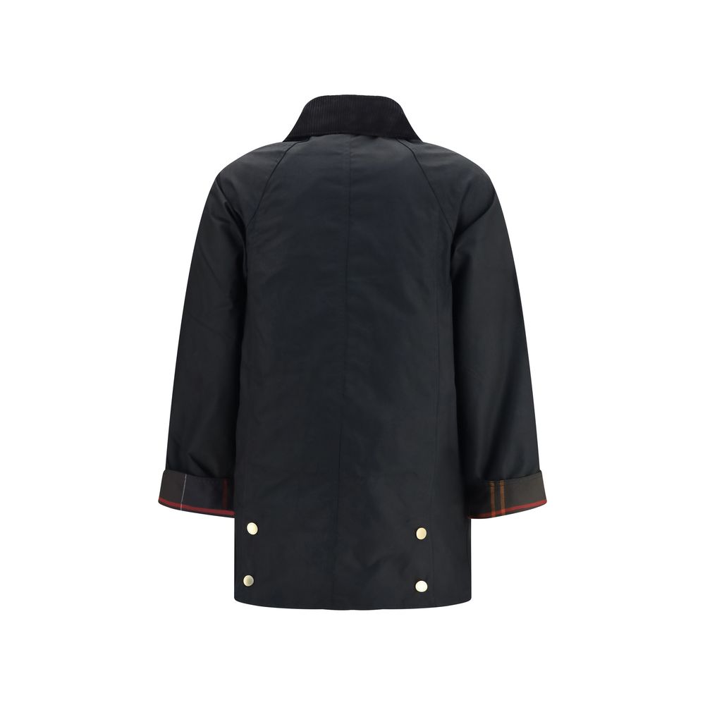 Barbour Black Cotton Full-Length Jacket - Image 2