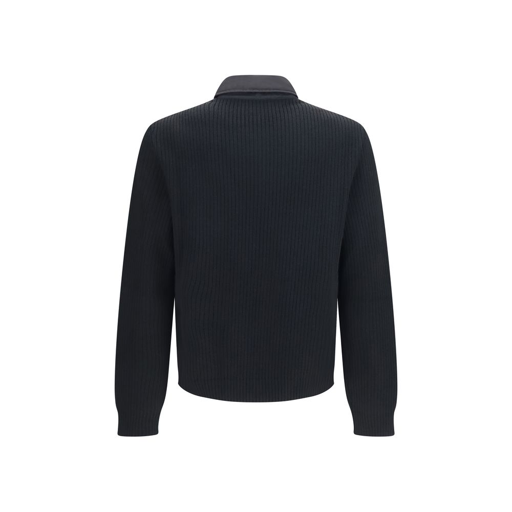 Prada Black Wool Oves Aries Full-Length Jacket - Image 2