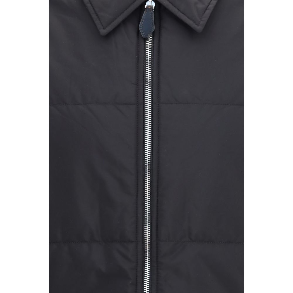 Prada Black Wool Oves Aries Full-Length Jacket - Image 3