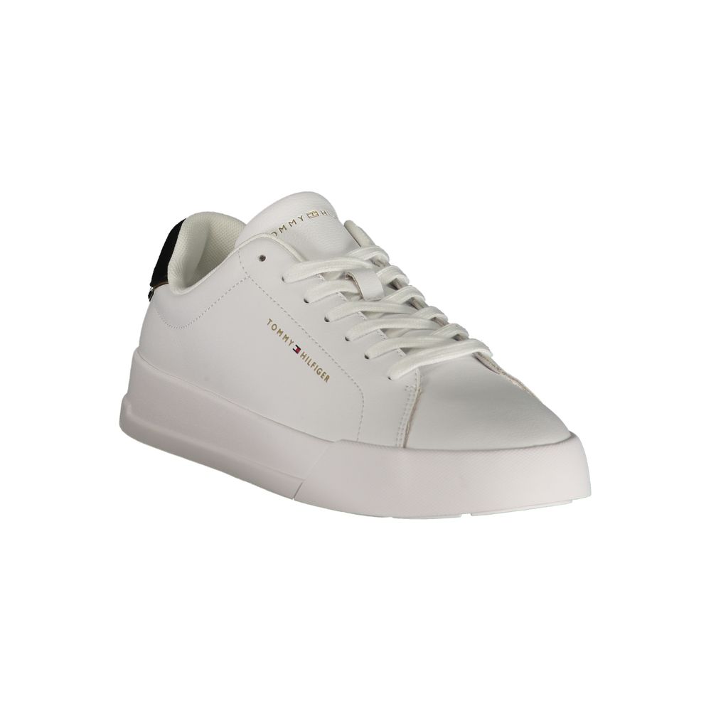 Tommy Hilfiger White Polyurethane Men's Sneaker - Image 2