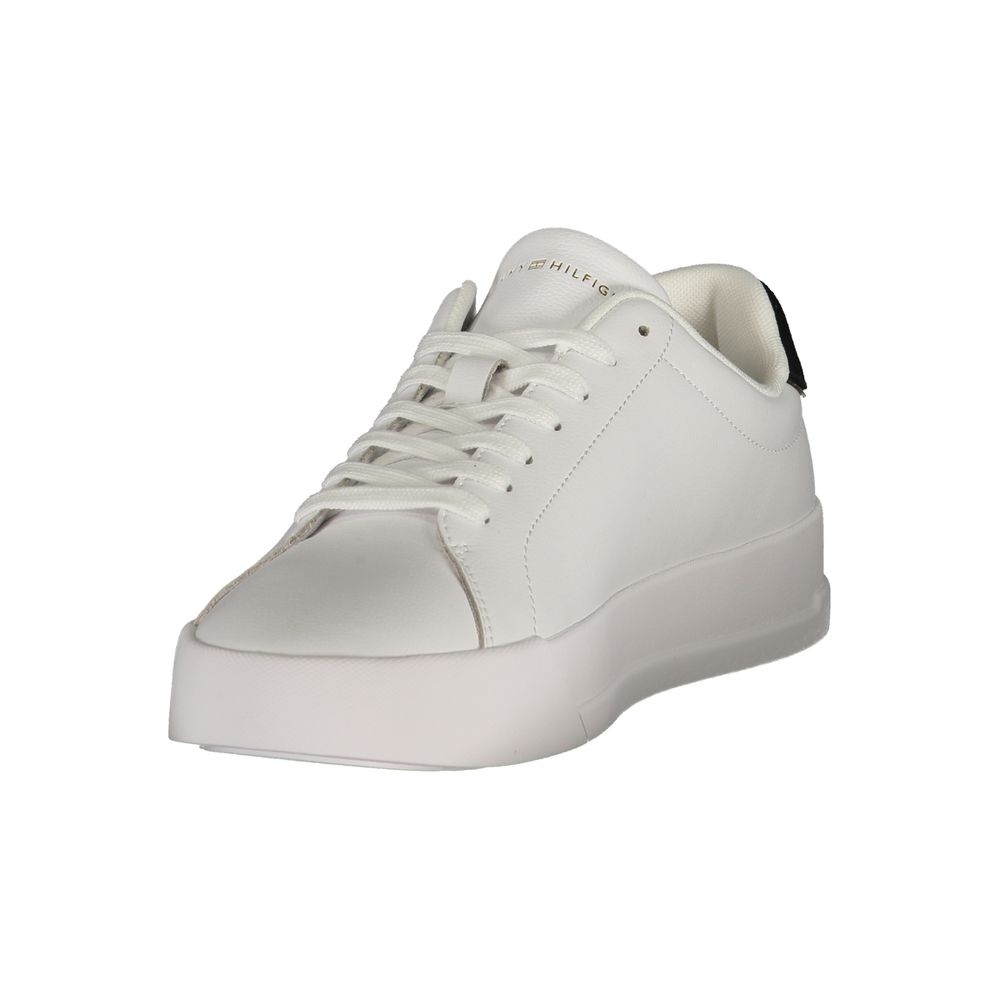 Tommy Hilfiger White Polyurethane Men's Sneaker - Image 3