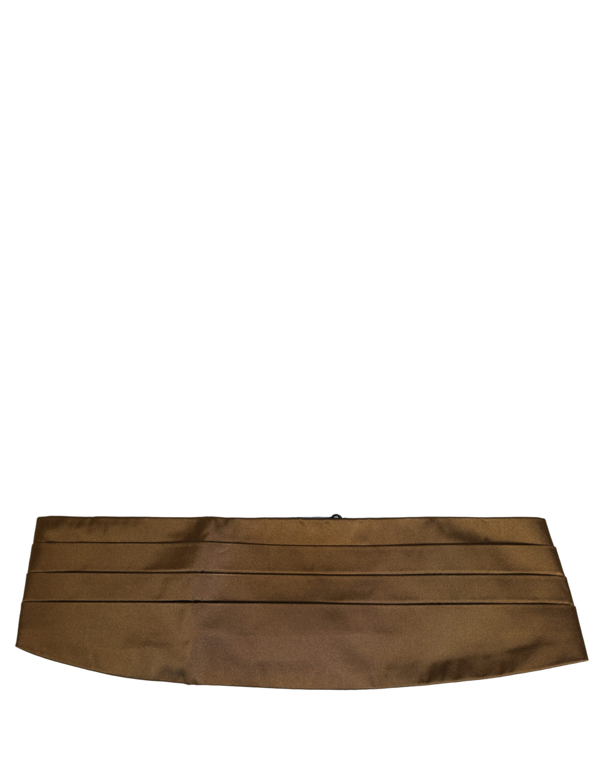 Dolce & Gabbana Brown Men 100% Silk Belt Waist Cummerbund - Image 3