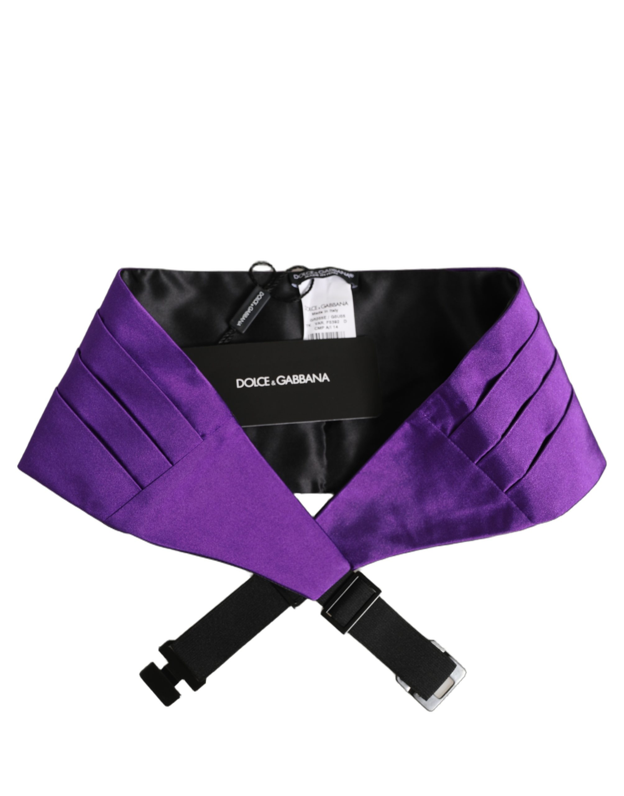 Dolce & Gabbana Violet Men 100% Silk Belt Waist Cummerbund - Image 2