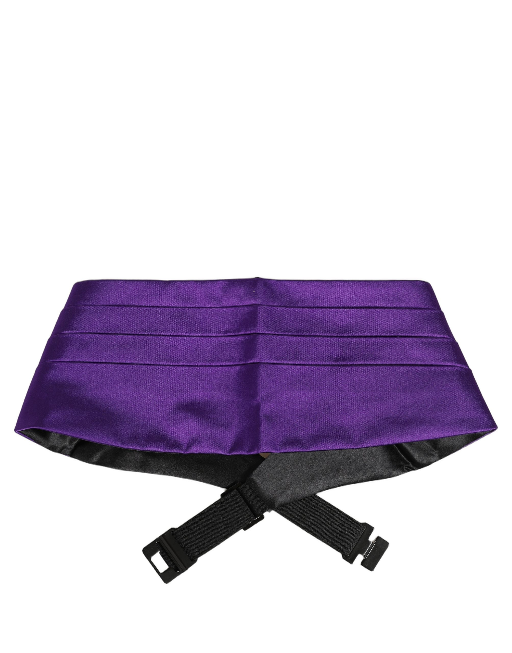 Dolce & Gabbana Violet Men 100% Silk Belt Waist Cummerbund - Image 4