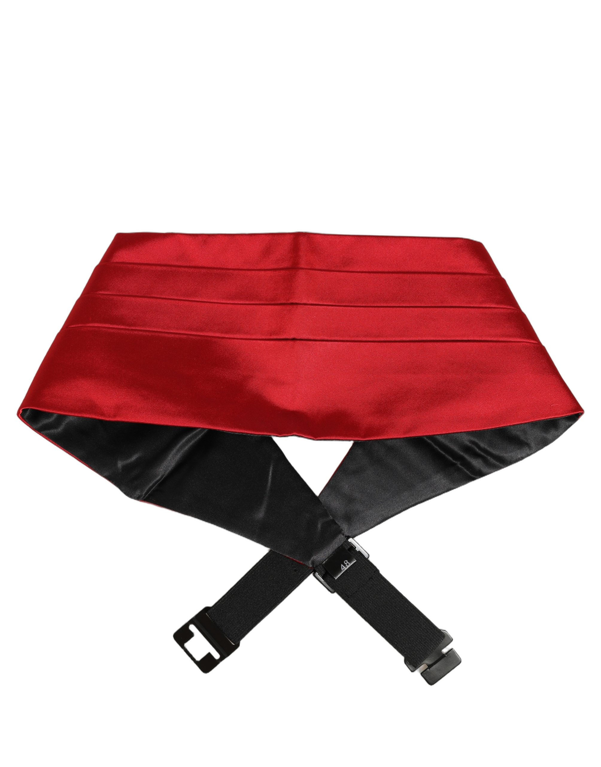 Dolce & Gabbana Red Men 100% Silk Belt Waist Cummerbund - Image 2