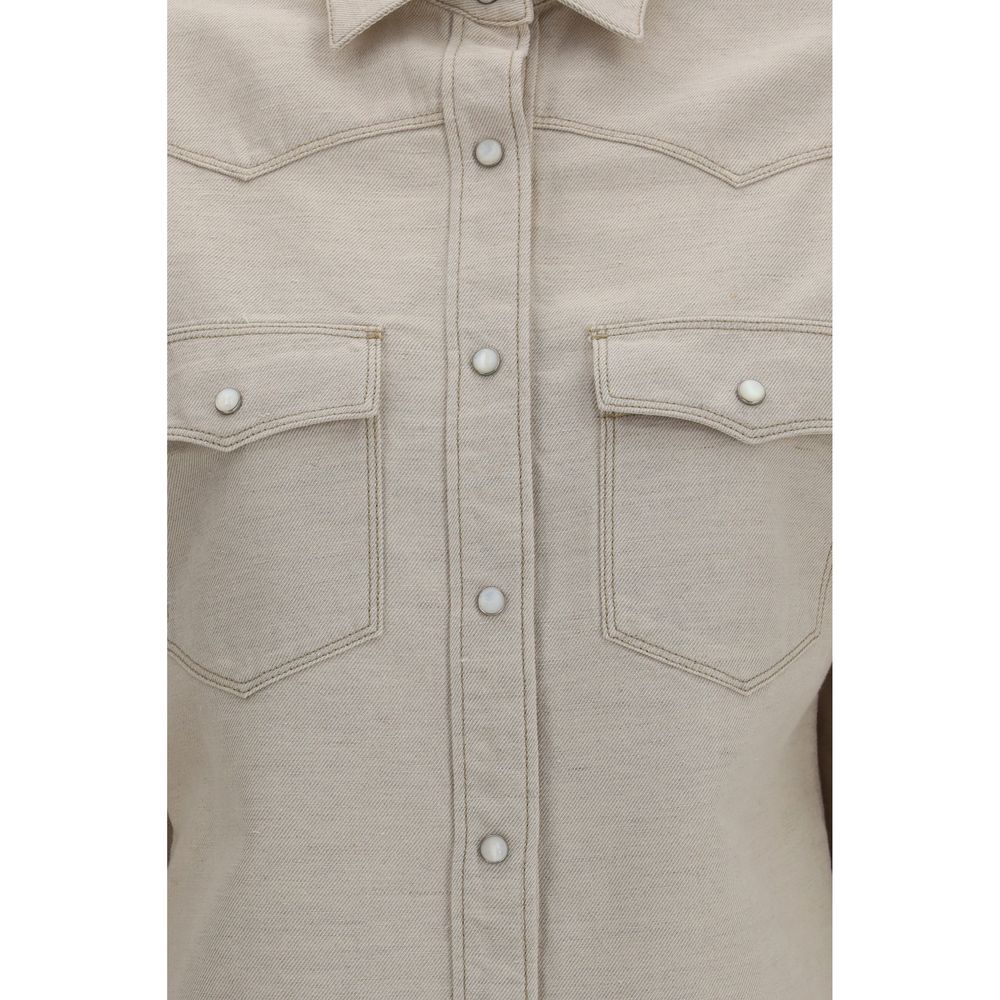 Fendi Beige Denim Shirt - Image 3