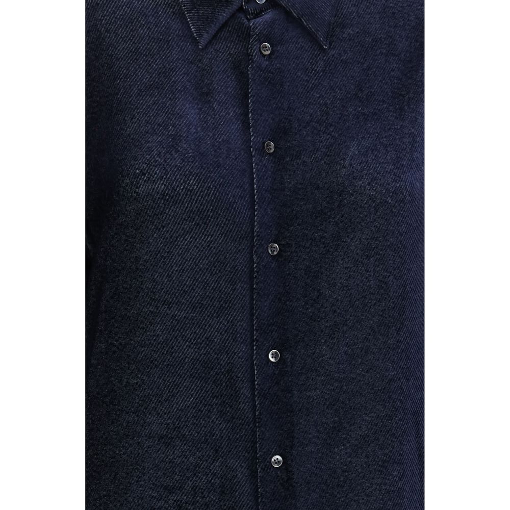 Giorgio Armani Blue Silk Dress Shirt - Image 3