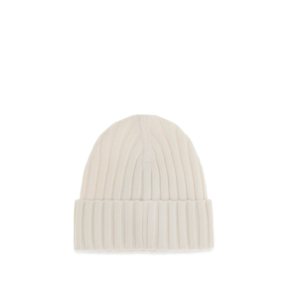 Moncler White Wool Oves Aries Beanie - Image 2
