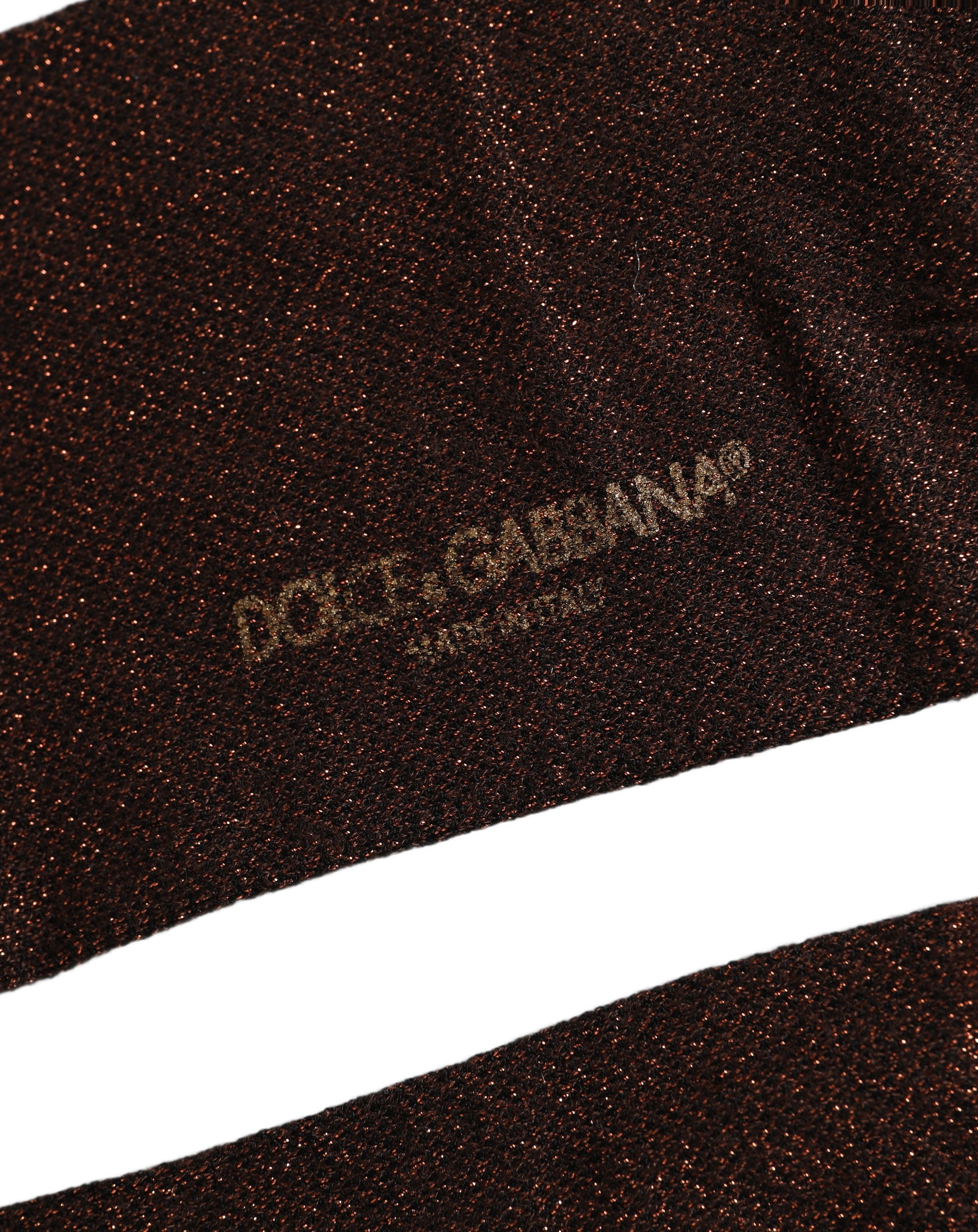 Dolce & Gabbana Men Brown Viscose Over The Calf Accessory Socks - Image 4