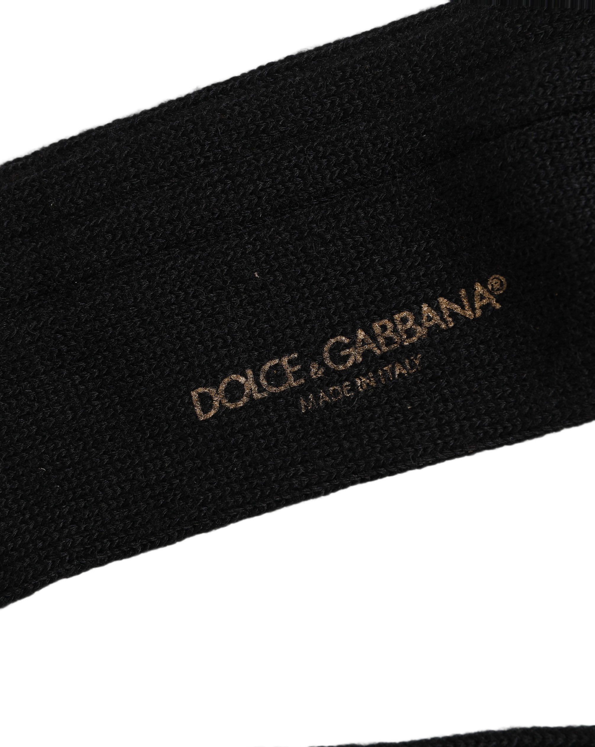 Dolce & Gabbana Black DG Logo Print Over The Calf Accessory Socks - Image 4