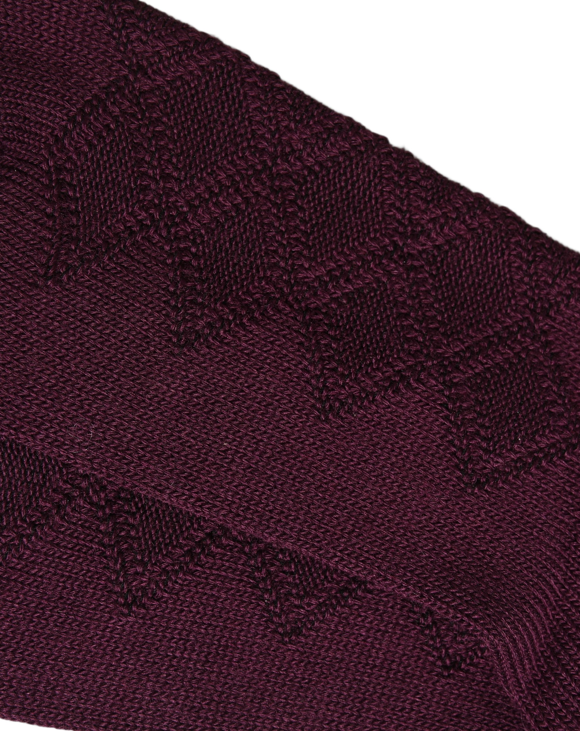 Dolce & Gabbana Burgundy Wool Crest Logo Knee High Accessory Socks - Image 7
