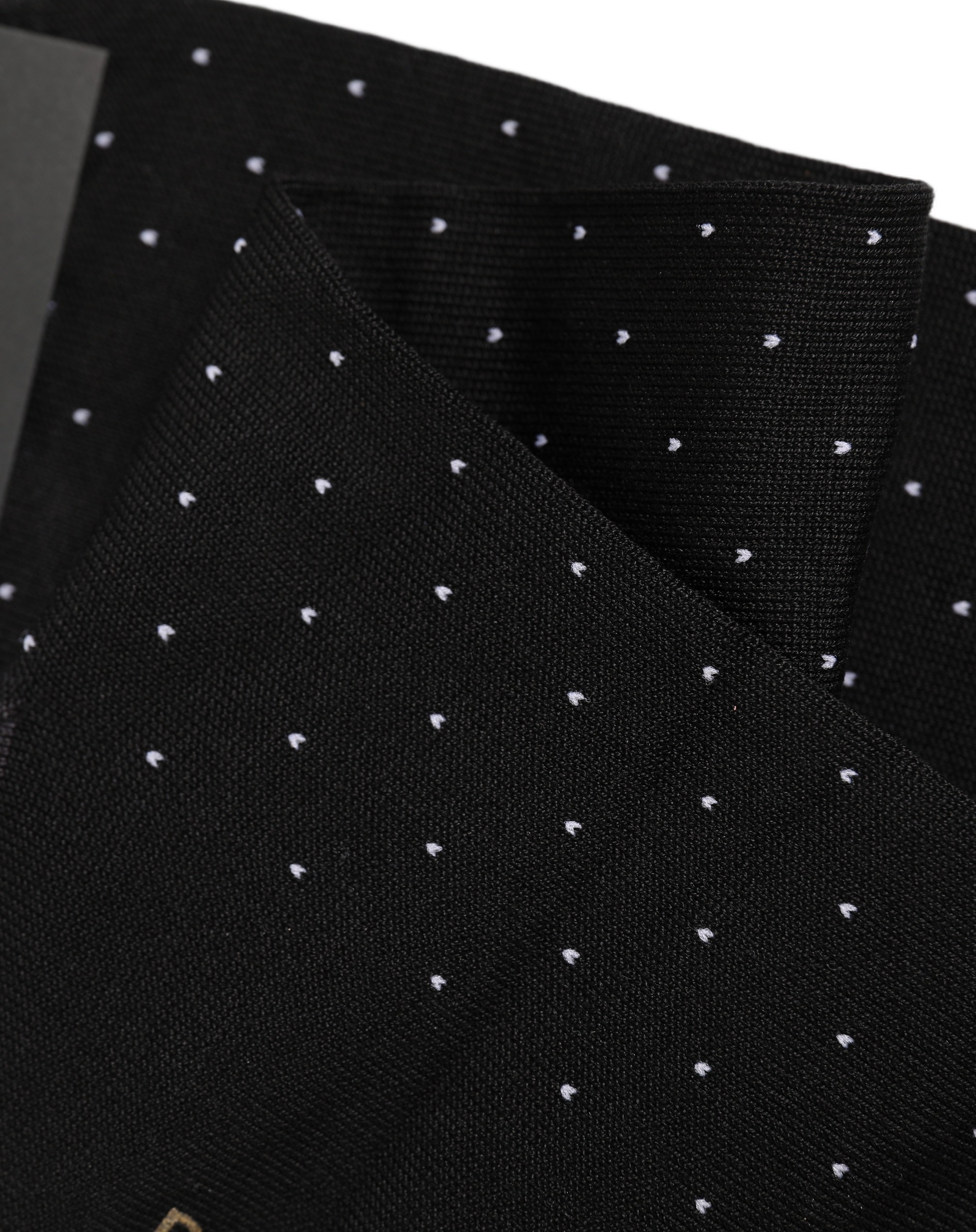 Dolce & Gabbana Men Black Cotton Polka Dot Mid Calf Accessory Socks - Image 2
