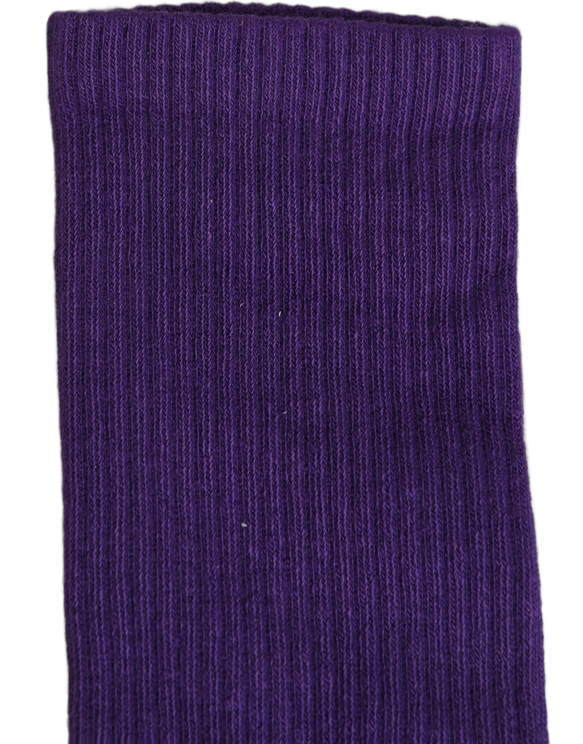 Dolce & Gabbana Violet Cotton Ribbed Mid Calf Women Accessory Socks