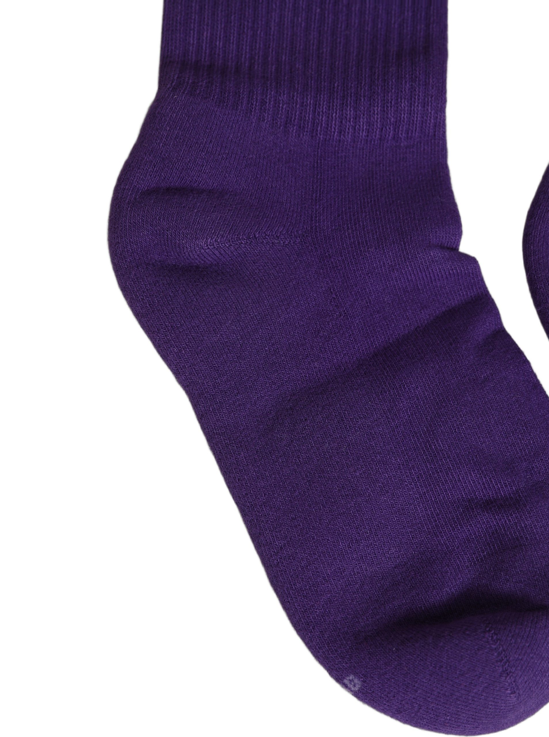 Dolce & Gabbana Violet Cotton Ribbed Mid Calf Women Accessory Socks - Image 5