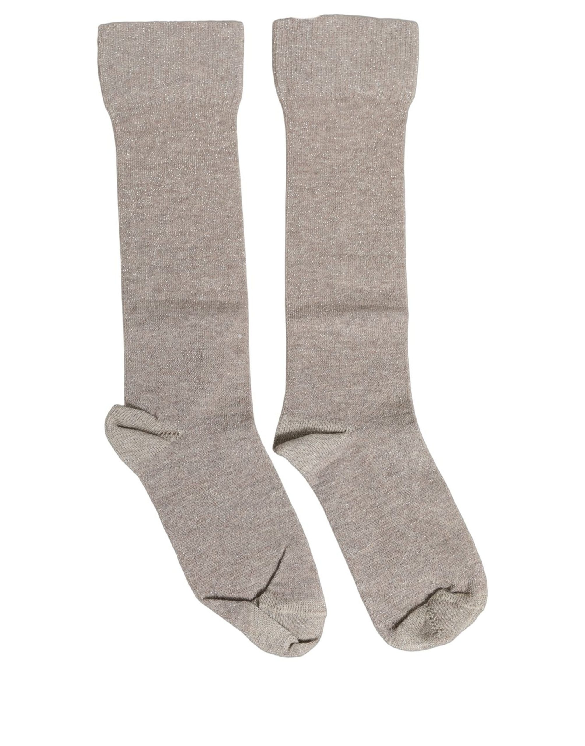 Dolce & Gabbana Gray Viscose Logo Mid Calf Accessory Socks - Image 3