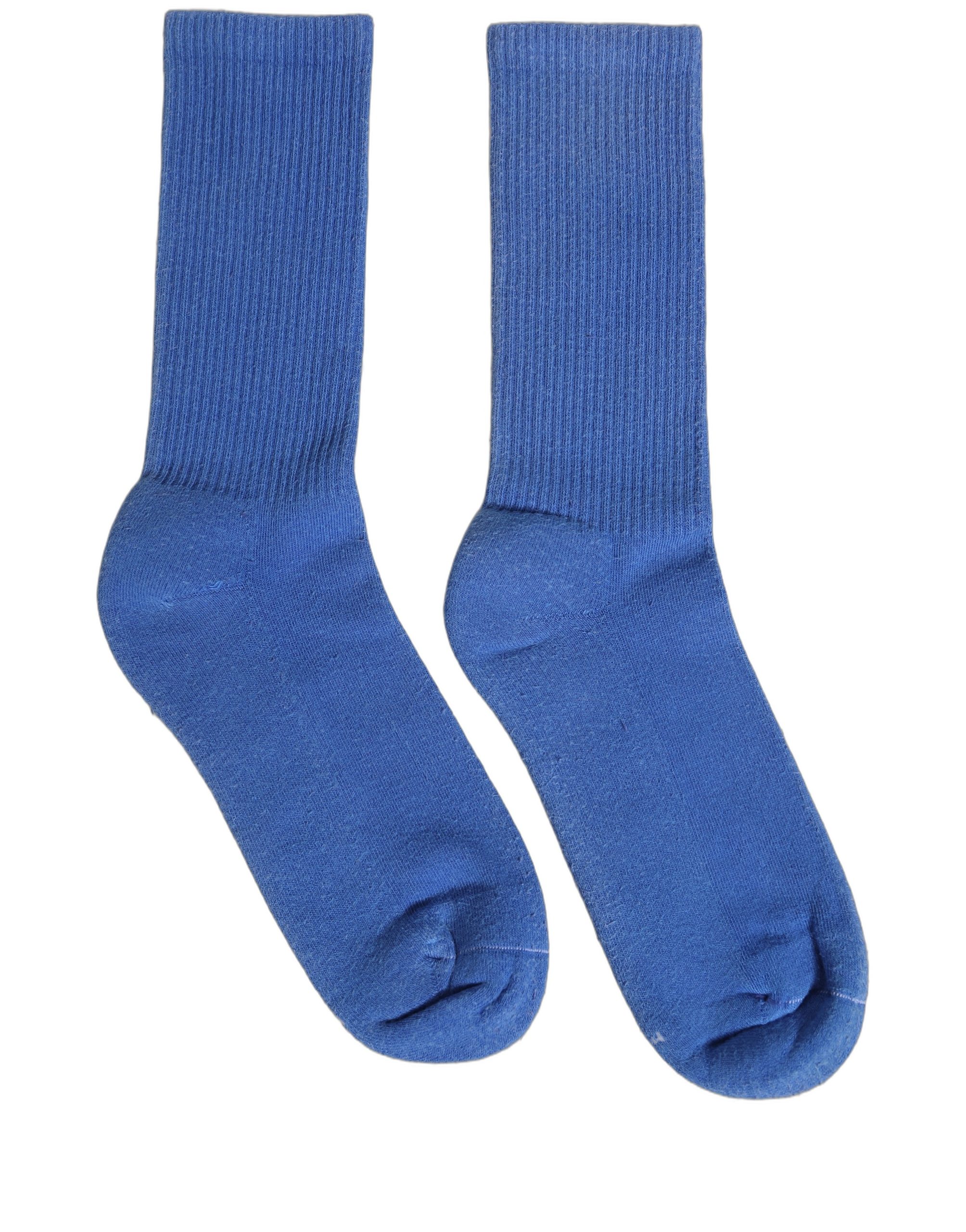 Dolce & Gabbana Blue Cotton Ribbed Mid Calf Women Accessory Socks - Image 3