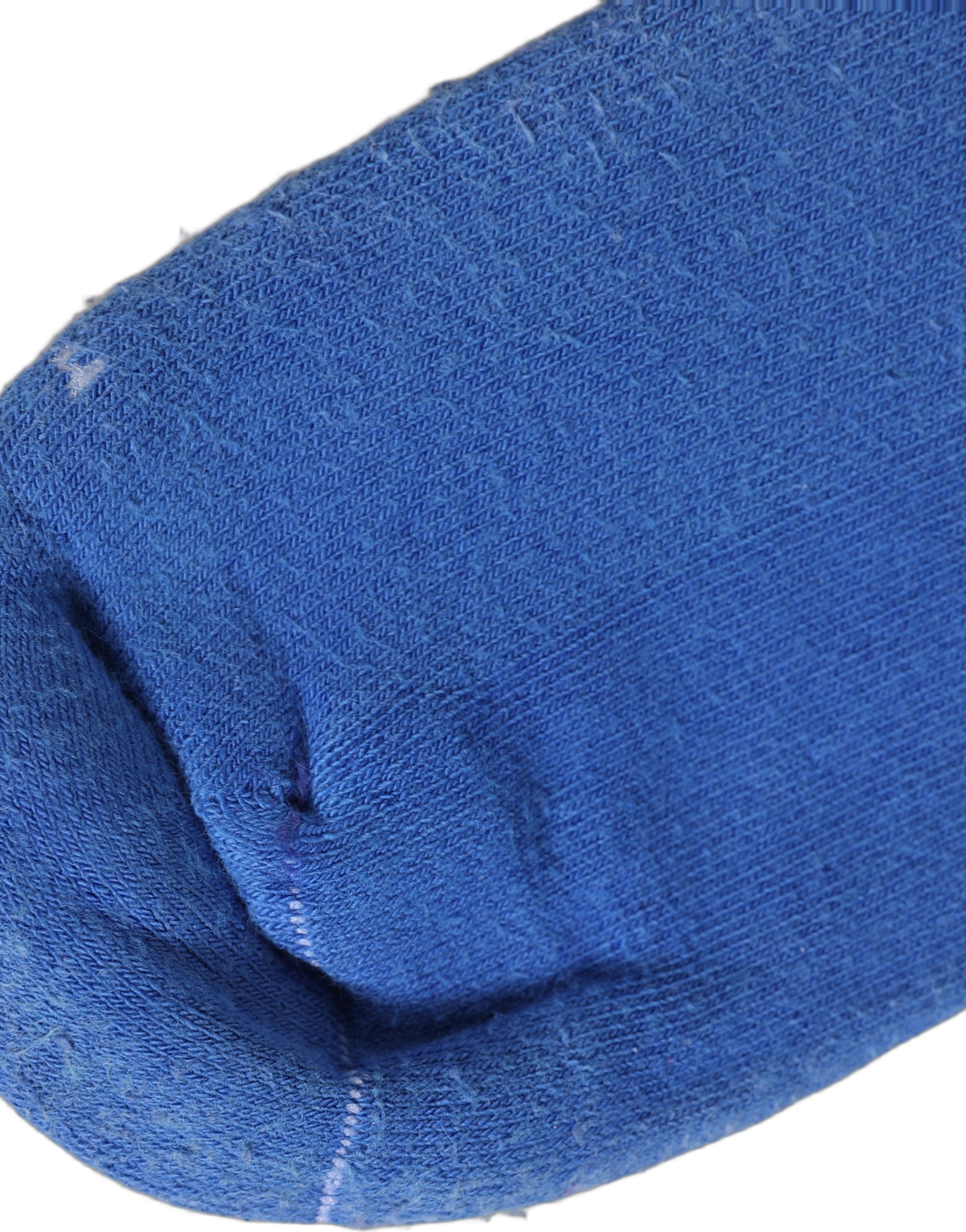 Dolce & Gabbana Blue Cotton Ribbed Mid Calf Women Accessory Socks - Image 5