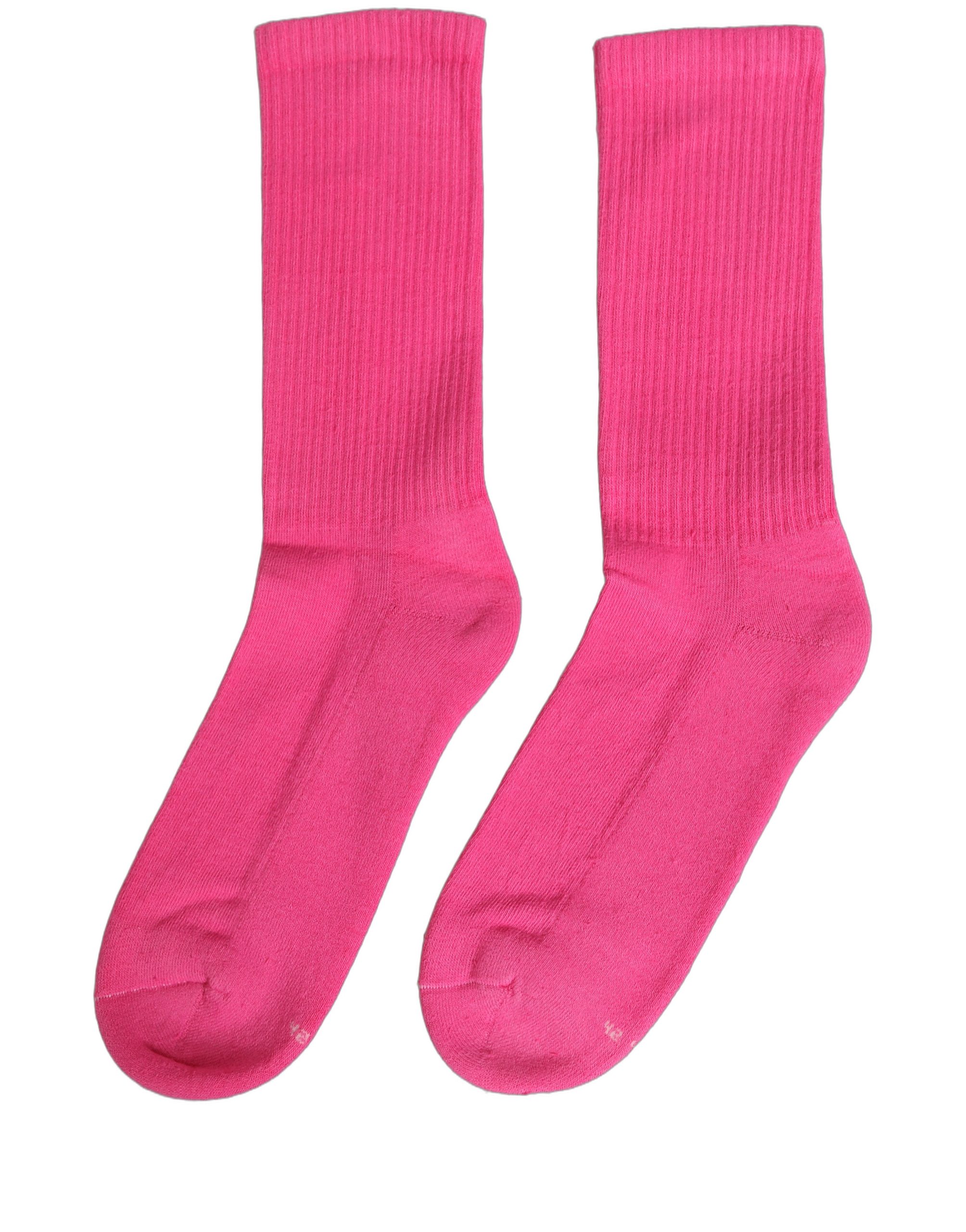 Dolce & Gabbana Pink Cotton Ribbed Mid Calf Women Accessory Socks - Image 2
