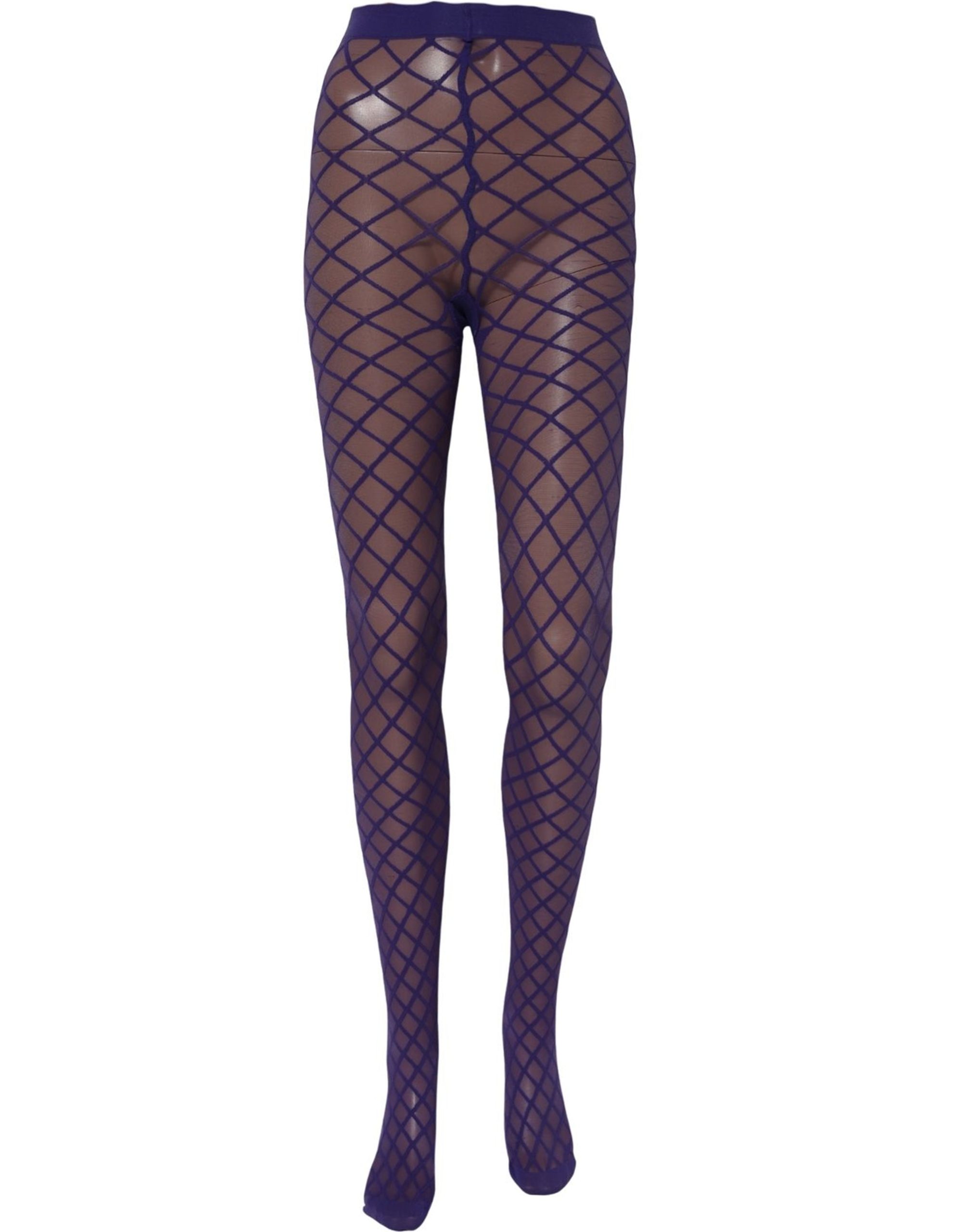 Dolce & Gabbana Purple Nylon Fishnet Pantyhose Stockings Socks - Image 2