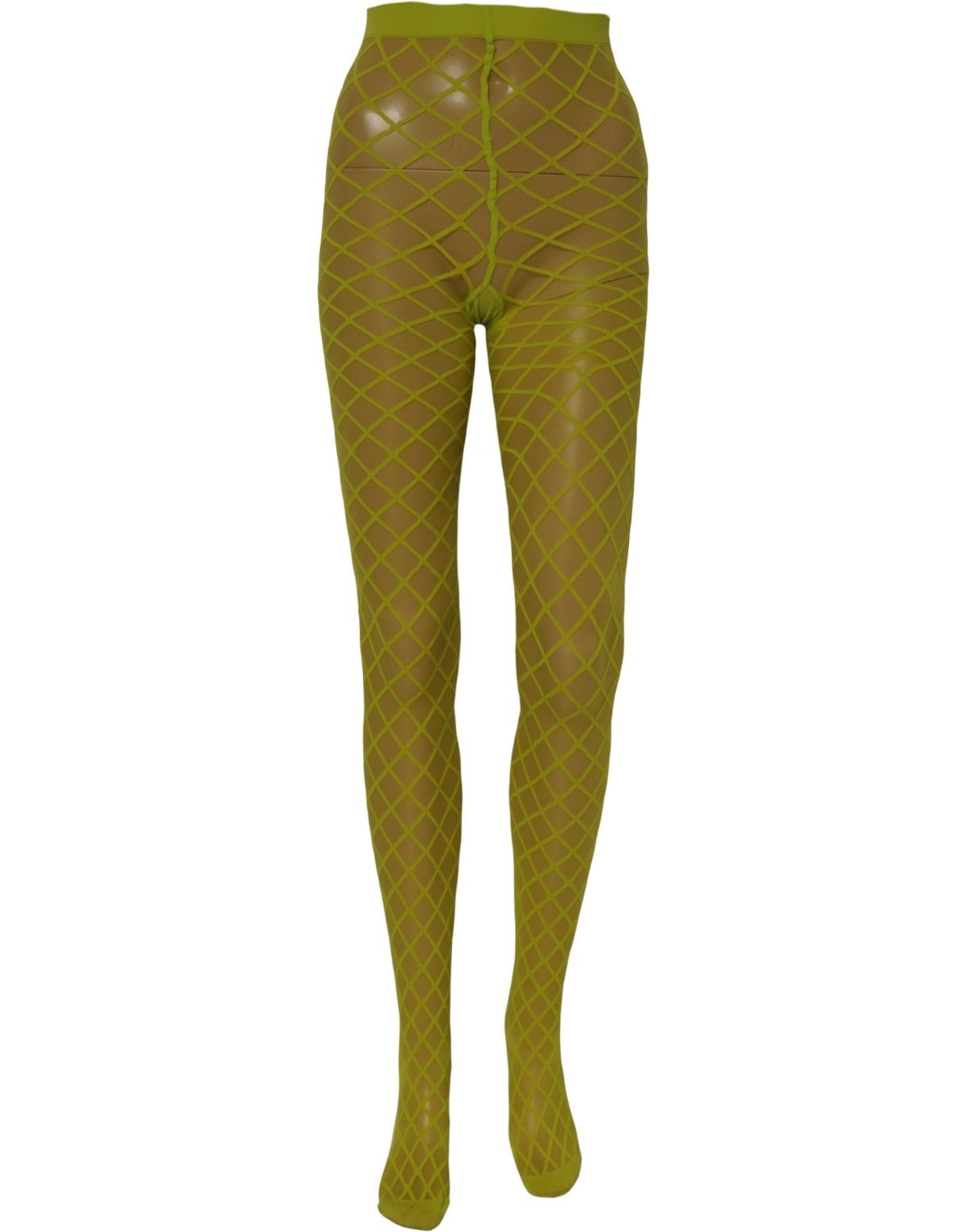 Dolce & Gabbana Green Nylon Fishnet Pantyhose Stockings Socks - Image 3