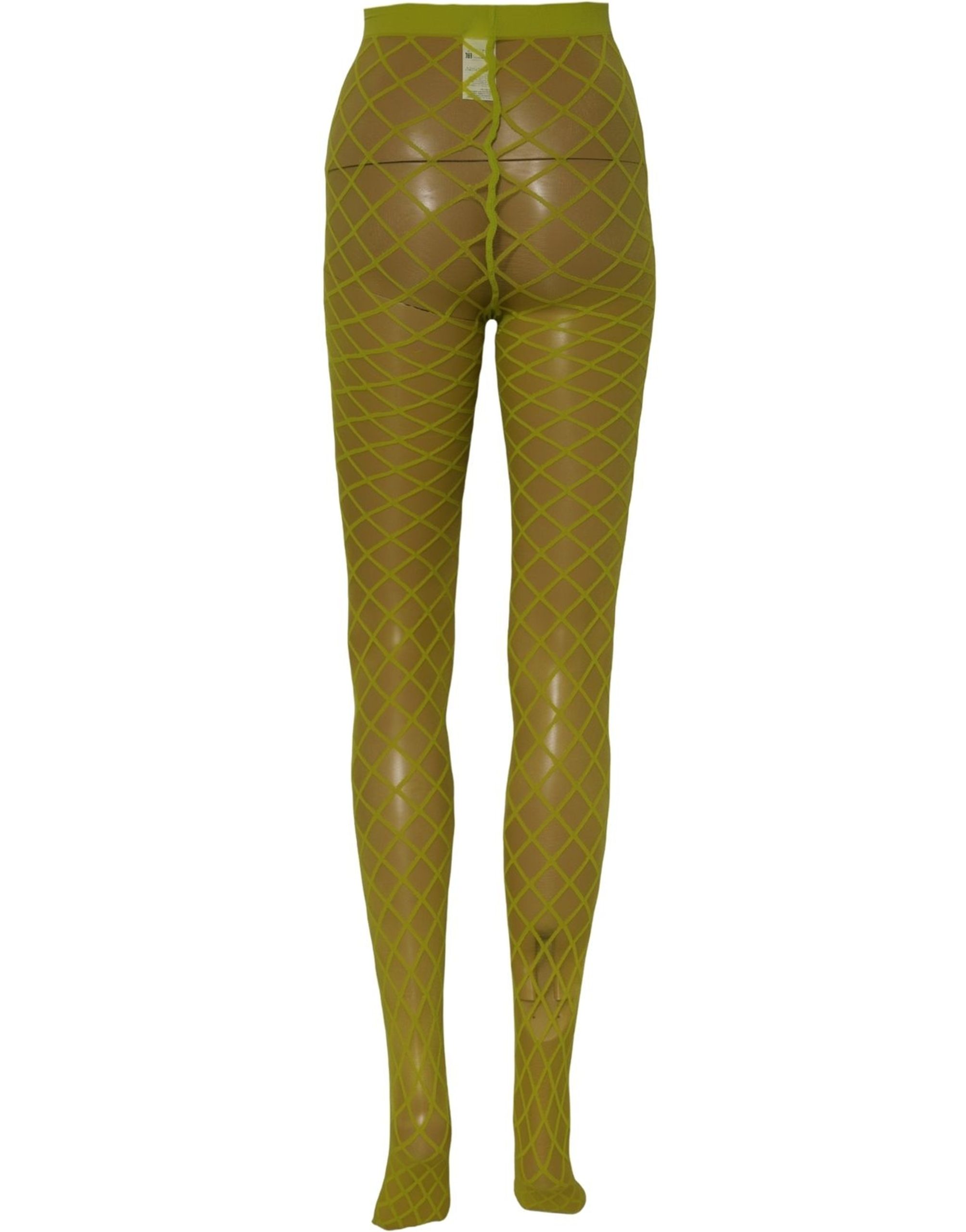 Dolce & Gabbana Green Nylon Fishnet Pantyhose Stockings Socks - Image 4