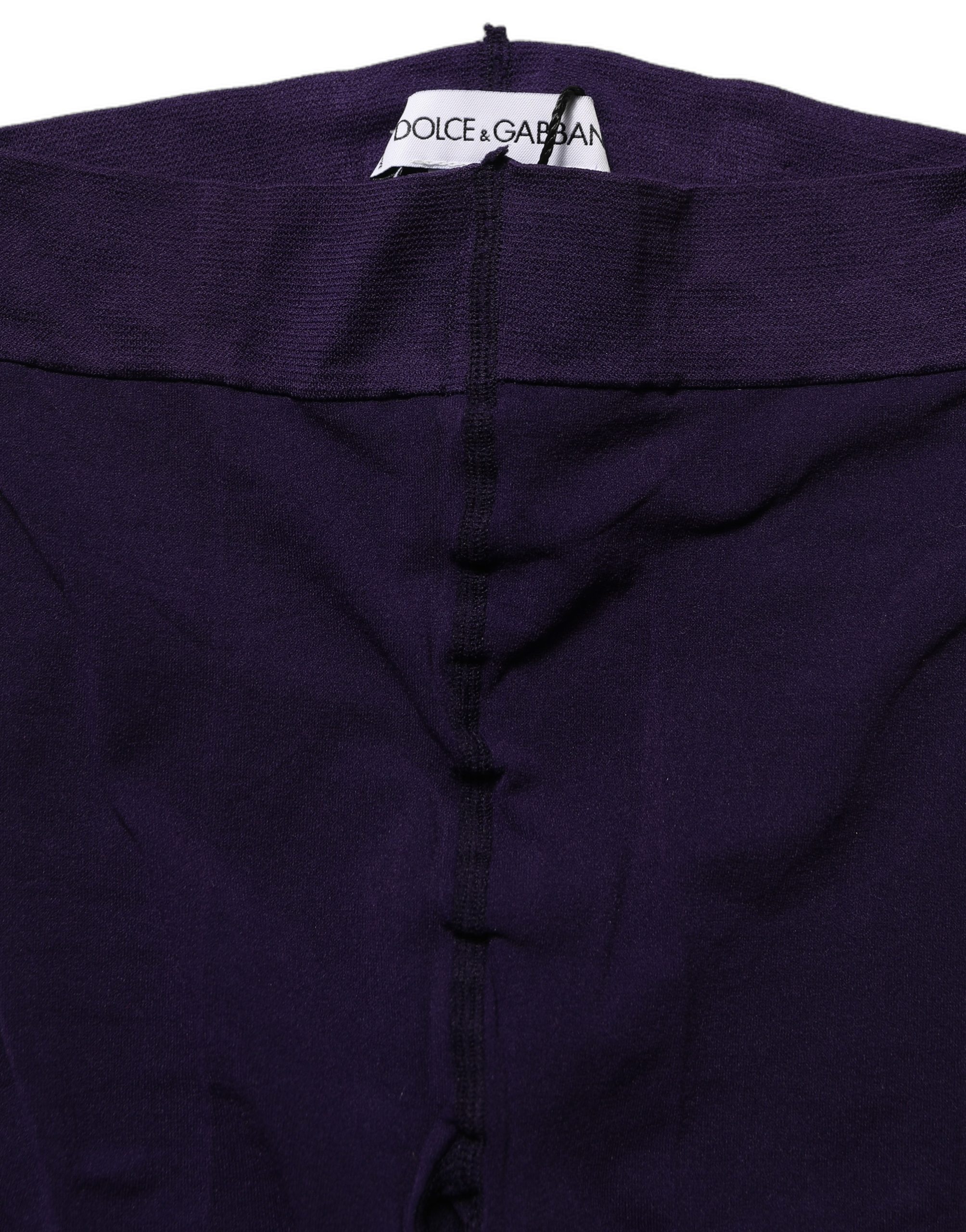Dolce & Gabbana Violet Nylon Tights Stocking Pantyhose Socks - Image 5