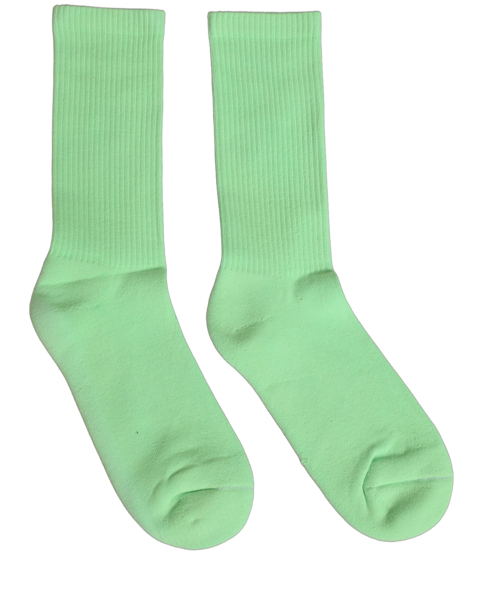 Dolce & Gabbana Green Cotton Ribbed Mid Calf Women Accessory Socks - Image 2