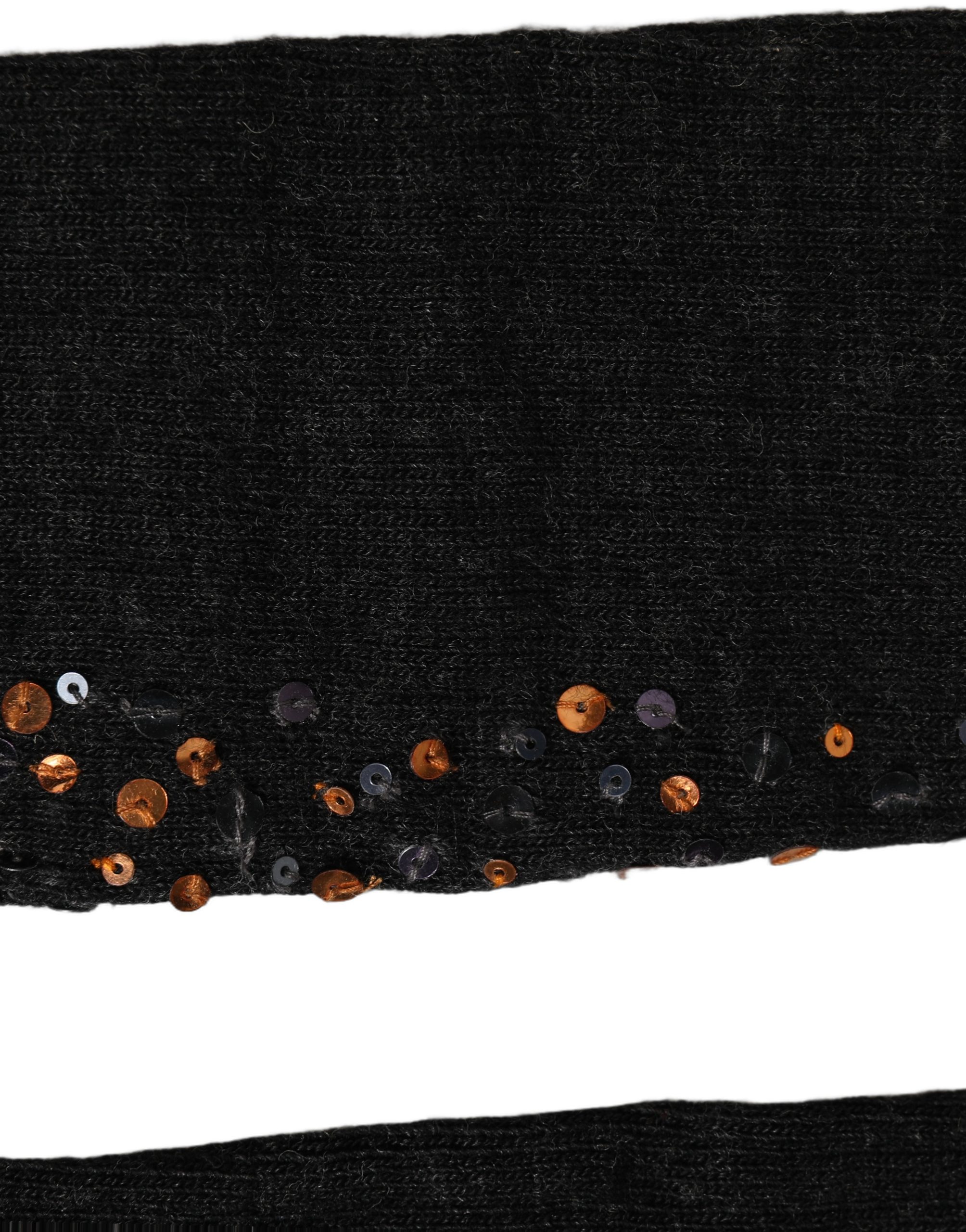 Dolce & Gabbana Dark Gray Sequined Wool Knee High Accessory Socks - Image 5