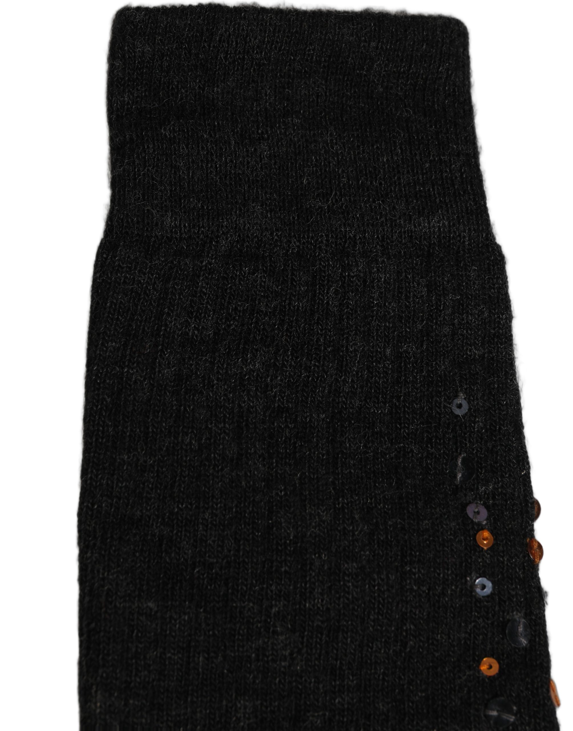 Dolce & Gabbana Dark Gray Sequined Wool Knee High Accessory Socks - Image 6