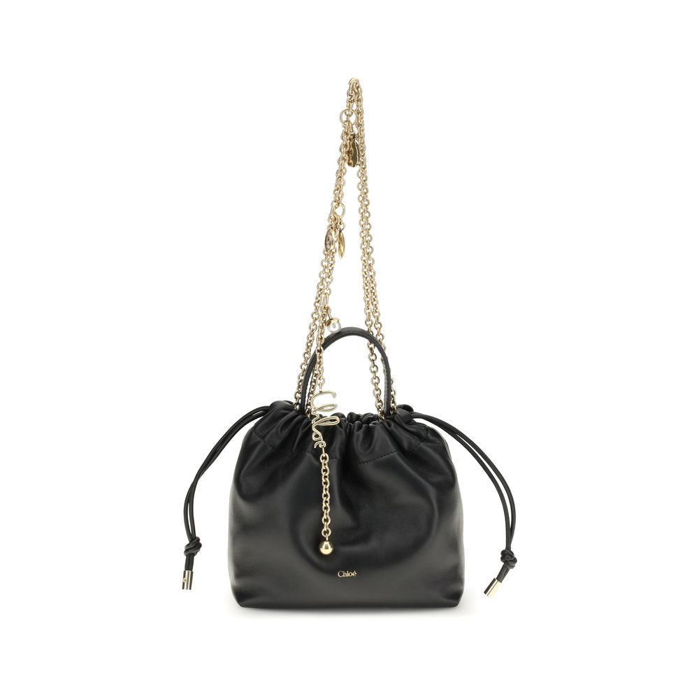 ChloƩ Black Calf Leather Bos Taurus Shoulder Bag