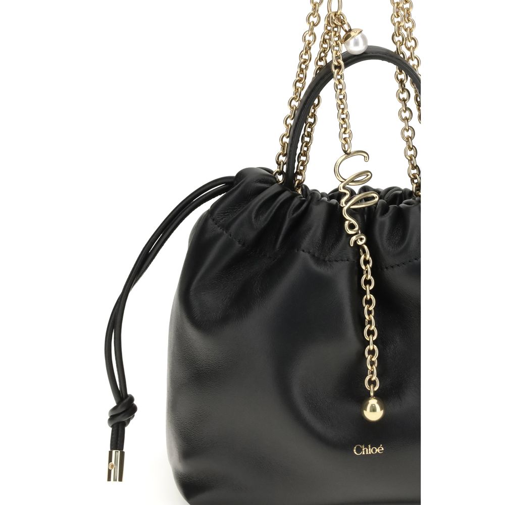 ChloƩ Black Calf Leather Bos Taurus Shoulder Bag - Image 4